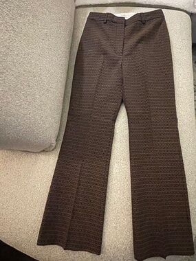 Retro Patterned Dress Pants